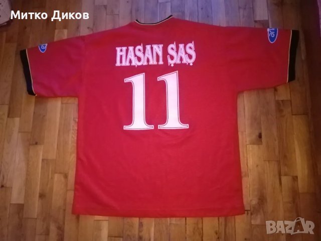 Тениска на Галата Сарай домакини 2001-2002 Лото №11Hasan Sas размер Л, снимка 6 - Футбол - 48572323