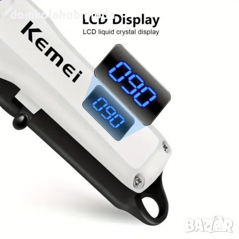 Професионалнa машинка Kemei, LED дисплей,Регулируема глава, USB-Презареждаща батерия,, снимка 5 - Тримери - 48062434