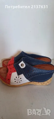 НОВИ ! ДАМСКИ  ОБУВКИ , САНДАЛИ  , ЧЕХЛИ  - ЕСТЕСТВЕНА КОЖА  - N 38, снимка 2 - Дамски ежедневни обувки - 50322382