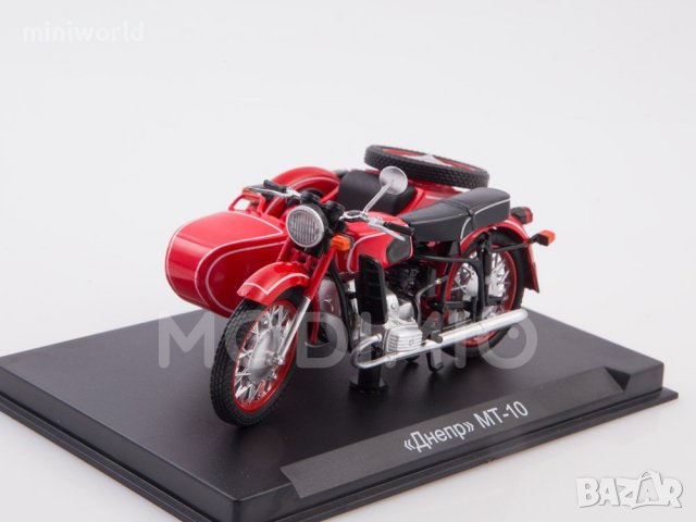 МТ-10 Днепр мотор с кош - мащаб 1:24 на Наши мотоцикли моделът е нов в блистер, снимка 3 - Колекции - 37836802
