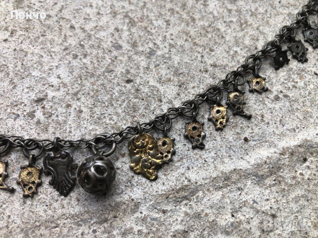 старинен, възрожденски сребърен накит/сокай, прочелник/ - сребро, сачан, снимка 5 - Антикварни и старинни предмети - 40608617