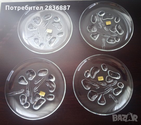 сет от 4 кристални френски чинии ,,Луминарк'', снимка 6 - Чинии - 32738663