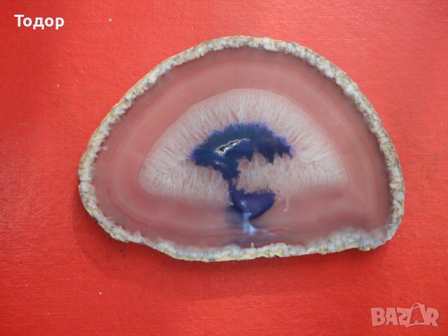 Полиран минерал ахат халцедон 6, снимка 5 - Колекции - 43937228