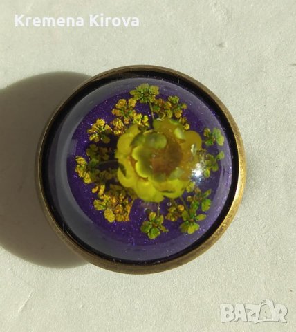Дамски пръстени с естествени цветя в смола. Идея за подарък. Различни видове., снимка 11 - Пръстени - 32884300