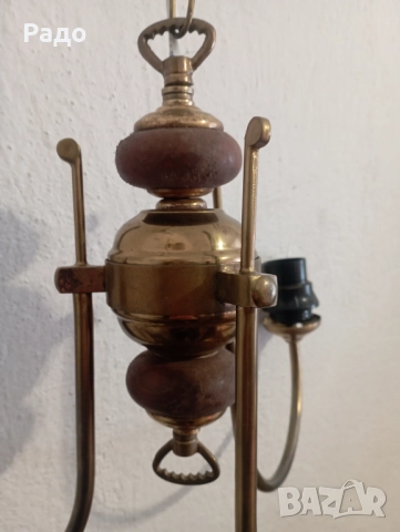 Стариннен месингов полилей, снимка 4 - Полилеи - 52591493