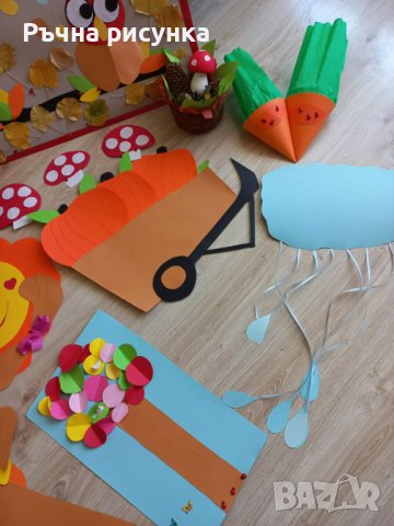 Голяма ръчно изработена есенна украса, снимка 14 - Декорация за дома - 38269486