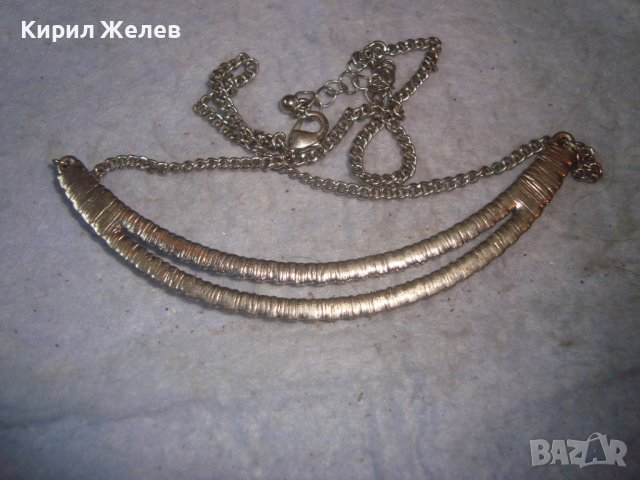 ПОСРЕБРЕНО СКЪПОЦЕННО КРИСТАЛНО АРТ КОЛИЕ ОГЪРЛИЦА 27907, снимка 2 - Колиета, медальони, синджири - 37128239