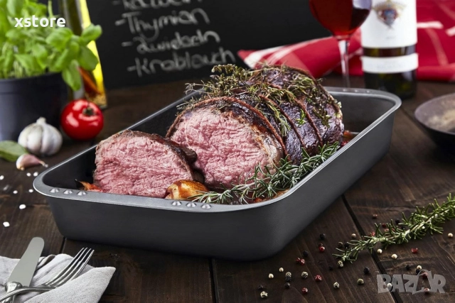 Дълбока тава за печене с незалепващо покритие, снимка 2 - Съдове за готвене - 52794270