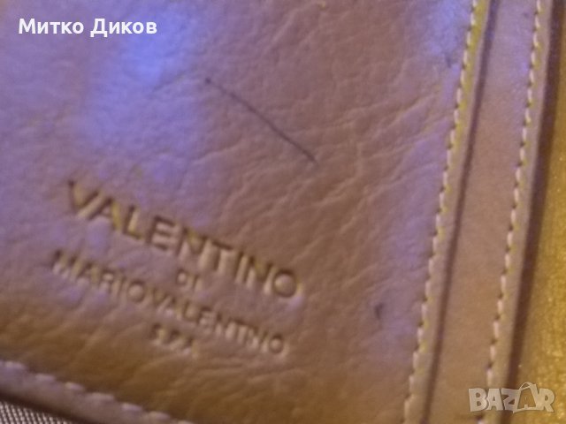 Mario Valentino марков портфейл естествена и крокодилска кожа 130х110мм, снимка 7 - Портфейли, портмонета - 43328439