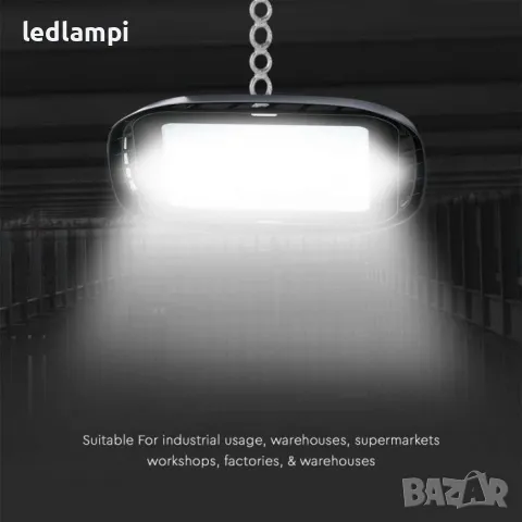 LED Индустриална Камбана 100W IP65 8700Lm, снимка 3 - Лед осветление - 47666571