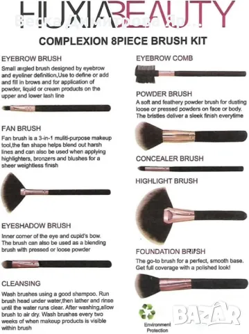 Професионален комплект четки за грим, снимка 3 - Други - 49135491