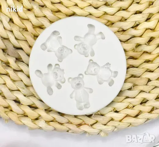 5 малки мечета мече силиконов молд форма фондан декор торта бисквитки , снимка 5 - Форми - 48033230