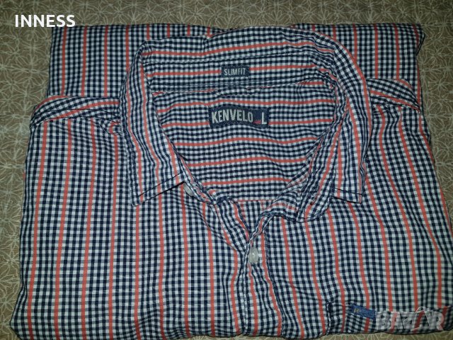 Мъжка риза с къс ръкав KENVELO , снимка 1