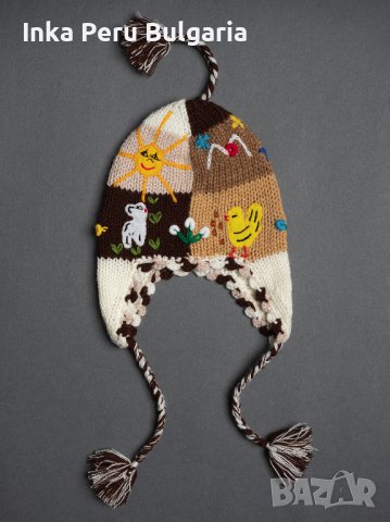  Автентични перуански бебешки шапки Chullo от 0 до 2 години, различни цветове, снимка 6 - Бебешки шапки - 40190611