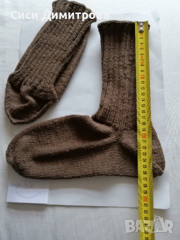 Вълнени чорапи, ръчно плетиво, 100 % вълна, снимка 10 - Други - 43871036