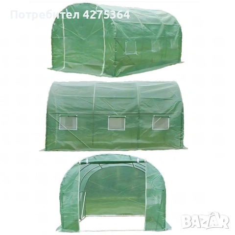 Резервно покривало за оранжерия 3x2x2м – Армирано UV , с цип и прозорци (без рамка), снимка 5 - Други стоки за дома - 53412132