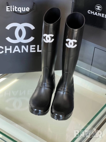 дамски ботуши Chanel Rain Boots 🫧 , снимка 2 - Дамски ботуши - 52550740
