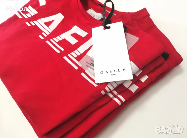 Маркова, модерна тениска/ блуза Gaelle Paris в червено , снимка 2 - Детски Блузи и туники - 53080953