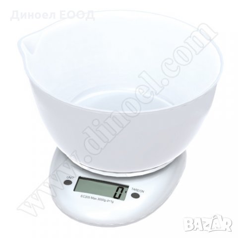 Електронна везна/кантар с купа Omega Kitchen, White 3kg. MAX
