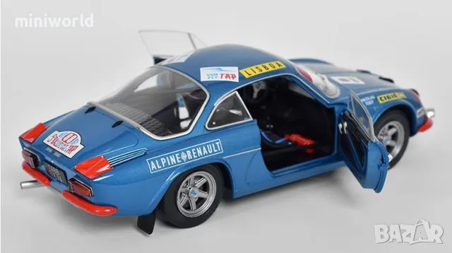 Renault Alpine A110 1600S Winner Rallye du Portugal 1971 - мащаб 1:18 на Solido нов в кутия, снимка 3 - Колекции - 49560217