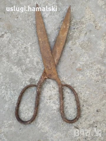 Голяма стара кована ножица, снимка 1