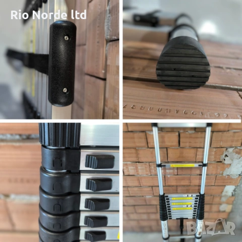 Стълба алуминиева телескопична 3,8м, 150кг, 13 секции, снимка 16 - Други инструменти - 53338743