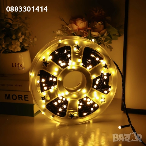 Водоустойчиви Коледни Led лампички  50 метра  240 светлини, снимка 6 - Лед осветление - 52489612