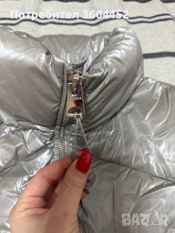 Сиво дебело яке от Bershka, снимка 3 - Якета - 52697649