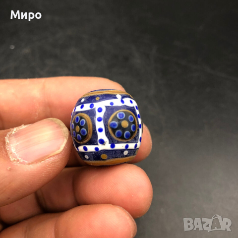 РИСУВАНО СТЪКЛО СТАРА МЪНИСТА ТАЛИСМАН ПРОТИВ УРОКИ АМУЛЕТ, снимка 1