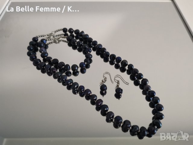 Комплект от перли - колие, гривна и обеци, снимка 7 - Бижутерийни комплекти - 38108058