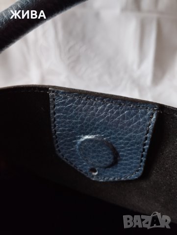 ЕСТЕСТВЕНА КОЖА дамска чанта с норка, снимка 7 - Чанти - 38124426