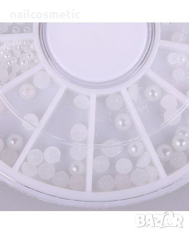 Палитра бели перлички хамелеон 2мм, снимка 2 - Продукти за маникюр - 21168722