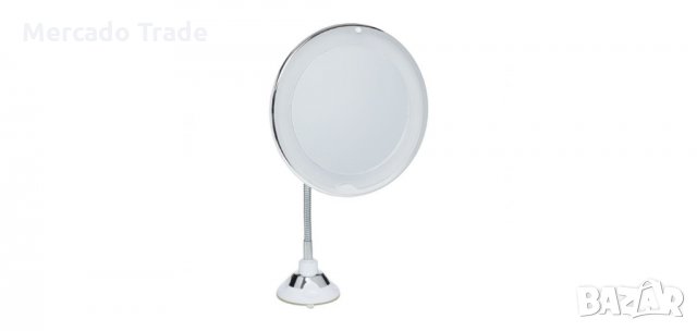 Увеличително огледало с вендуза и 21 LED светлини 