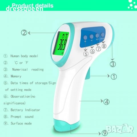 2211 термометър за чело за бебе, снимка 6 - Други - 37401994