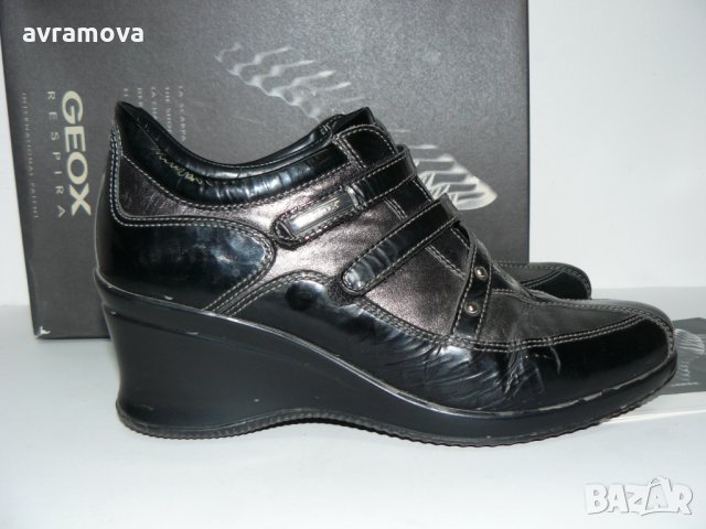 GEOX спортни обувки, черни, 7см платформа – 38н, 258мм, снимка 5 - Дамски ежедневни обувки - 28746289