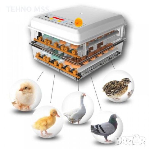 Автоматичен ролков инкубатор на 2 нива MS-120 кокоши яйца (12V/220V)