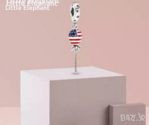 Сребърен висящ елемент ,America's baloon/нов