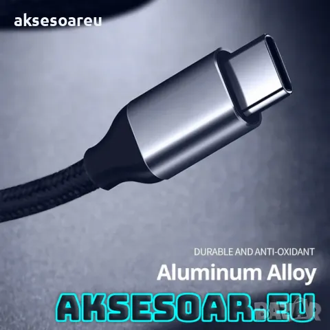 Преходник от USB тип C към 3,5 мм адаптер за слушалки, преобразувател, жак, HiFi AUX аудио кабел за , снимка 14 - Кабели и адаптери - 47665487