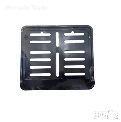 Стойка за регистрационен номер, За мотор, АТВ, PVC, 16 x 20см, Черен