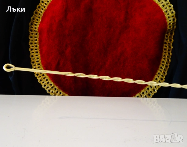 Бронзов гасител за свещи 26 см.,релеф. , снимка 4 - Антикварни и старинни предмети - 51446858