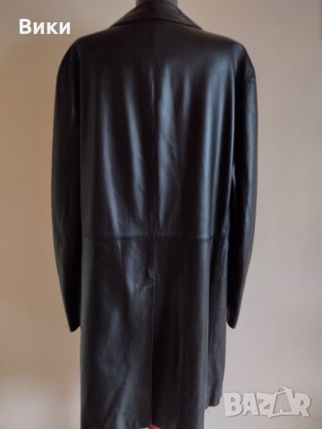 Мъжко елегантно кожено палто / дълго сако Kenzo Homme, снимка 2 - Якета - 34870823