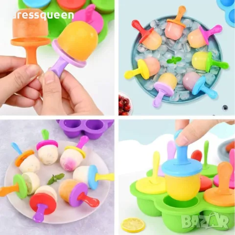 4309 Силиконова форма за ледени близалки и сладолед, снимка 2 - Форми - 48905613
