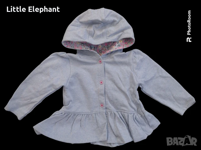 Худи за момиченце на 9-12 мес,denim,колекция"Crafted",Англия/ново