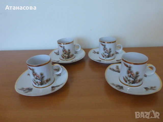 Чаши за кафе български прозрачен порцелан сервиз, снимка 14 - Чаши - 53223214