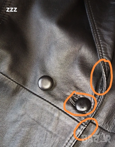 Ретро Oversize дамско яке от естествена кожа, снимка 2 - Якета - 53133310