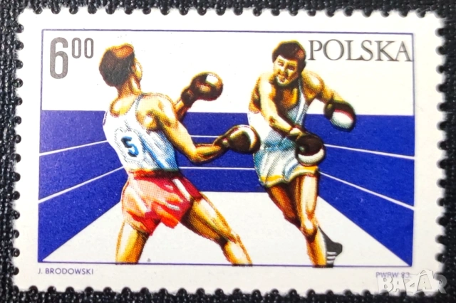 Полша, 1983 г. - лот марки на тема спорт, изкуство, история, папа, архитектура, носии, бокс, снимка 6 - Филателия - 53304774