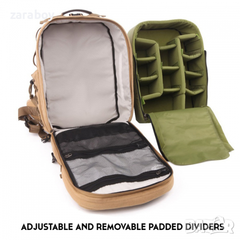 Нова раница за DSLR фотоапарат, обективи и лаптоп CAREELL C007, снимка 4 - Чанти, стативи, аксесоари - 36559520