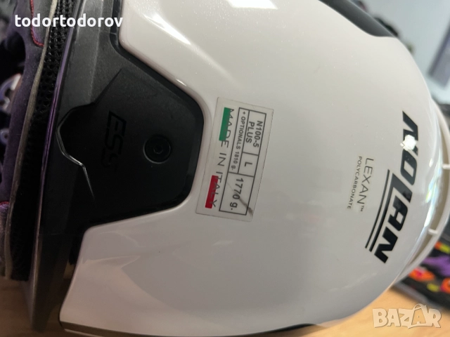 Отваряема мото каска NOLAN N100.5 ,размер L 59-60 см. вградени очила,, снимка 6 - Аксесоари и консумативи - 51923796