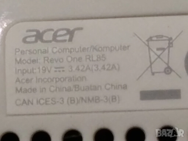 Компютър ACER REVO One RL85, снимка 8 - За дома - 52859587