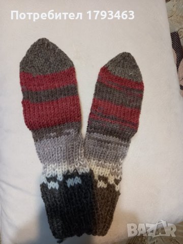 Ръчно плетени детски чорапи 22см., снимка 2 - Чорапи - 39317140